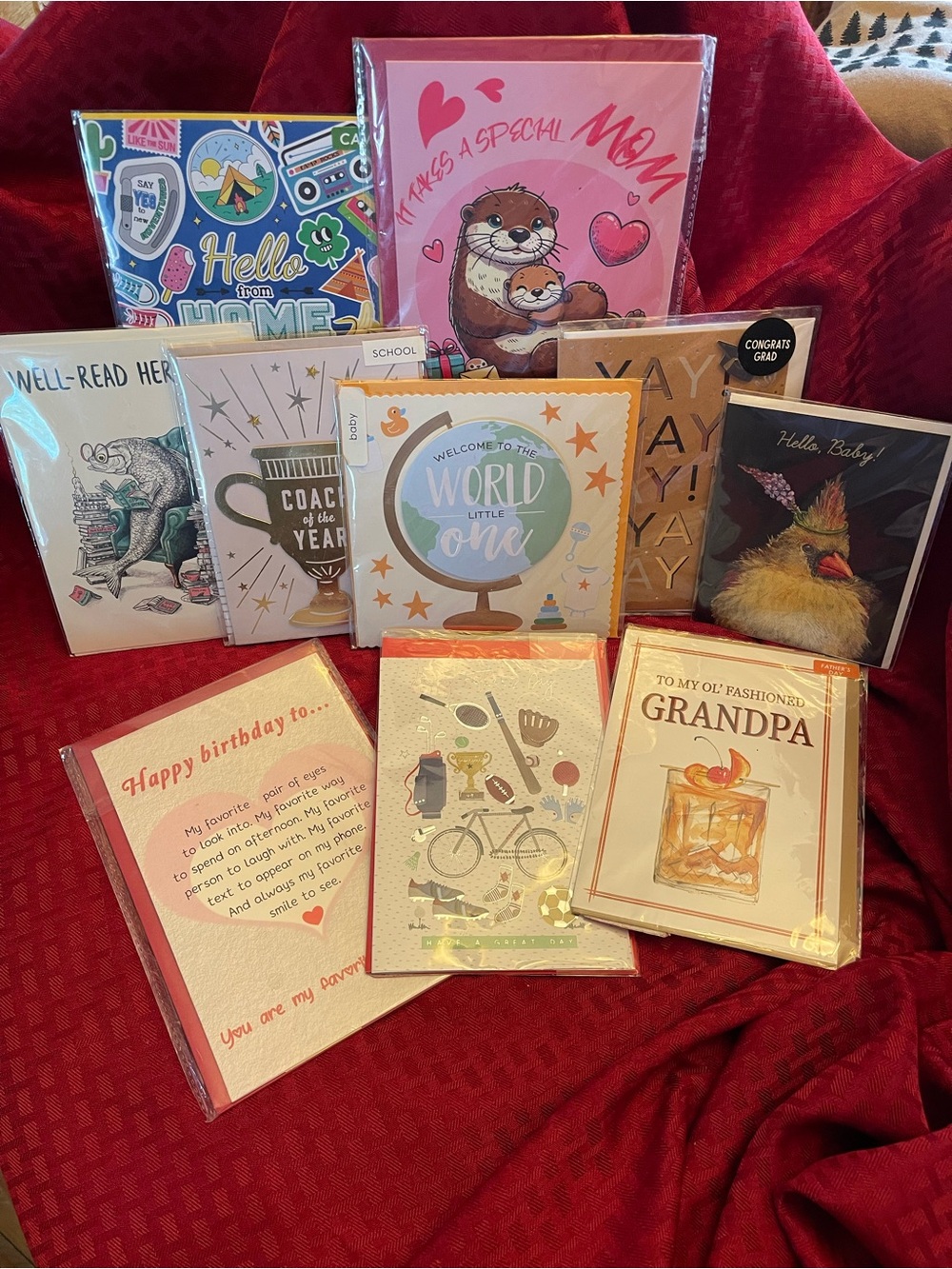 10pk Assorted Greeting Card Bundle